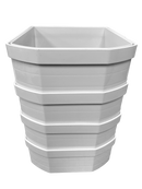 Ein Stapel aus vier weißen Wandverkleidungen, die auf die gewünschte Größe zugeschnitten und miteinander verbunden werden können, um einen Tunnel durch eine Wand oder eine dicke Tür zu schaffen