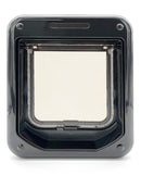 Closer Pets Katzenklappe, 4-fach verschließbar, drehbar, Dunkelgrau/Schwarz/Braun (CP358)