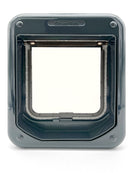 Closer Pets Katzenklappe, 4-fach verschließbar, drehbar, Dunkelgrau/Schwarz/Braun (CP358)