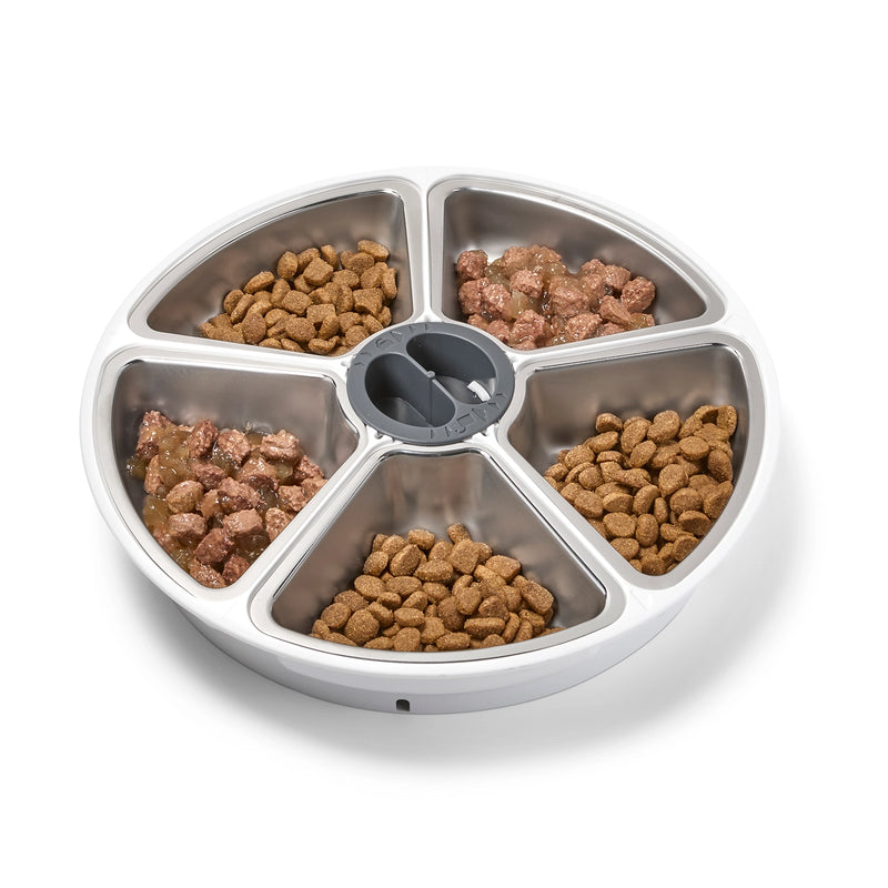 Closer Pets Edelstahleinsätze x 5 für automatische Futterautomaten mit fünf Mahlzeiten (nur Näpfe)