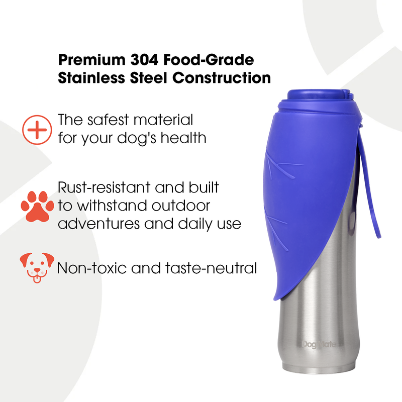 Dog Mate 800ml Isolierte Edelstahl-Wasserflasche